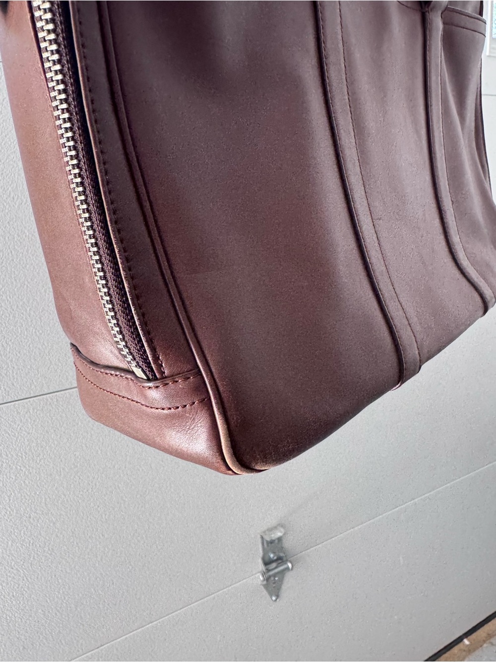 Coach Brown Leather Top-Handle Briefcase - Picture 5 of 12